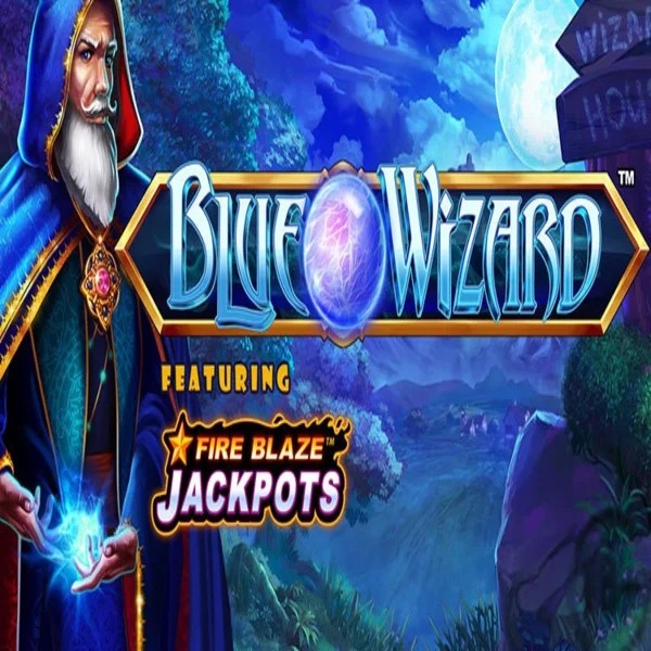 Play the Blue Wizard Fire Blaze Jackpots slot by Rarestone Gaming on High Fly Bet Casino