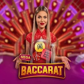 Official Live Casino logo: Mega Baccarat by Pragmatic Play at High Fly Bet Casino